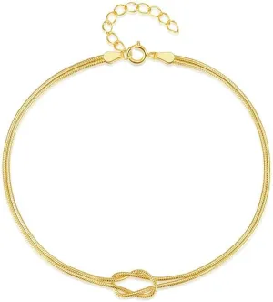 ADAJURI Minimalist Forever Love Knot Infinity Bracelet For Women | Non Tarnish Dainty 18K Gold Plated Sterling Silver Rope Chain Bracelets | Creative Birthday Gifts Relationship Jewelry Love And Friendship Jewelry