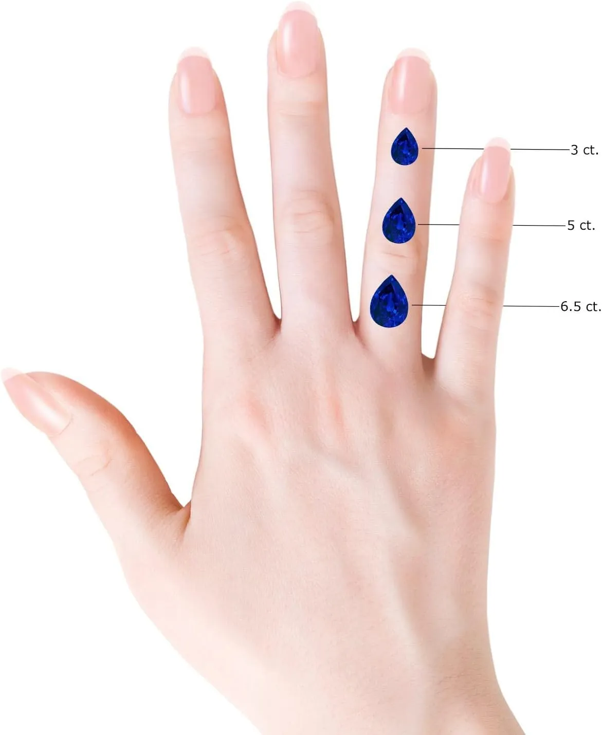 Angara Lab Grown Nature-Inspired Pear Blue Sapphire Floral Engagement Ring in 14K Solid Gold/Platinum | September Birthstone, Birthday, Anniversary, Wedding Jewelry Gift for Women