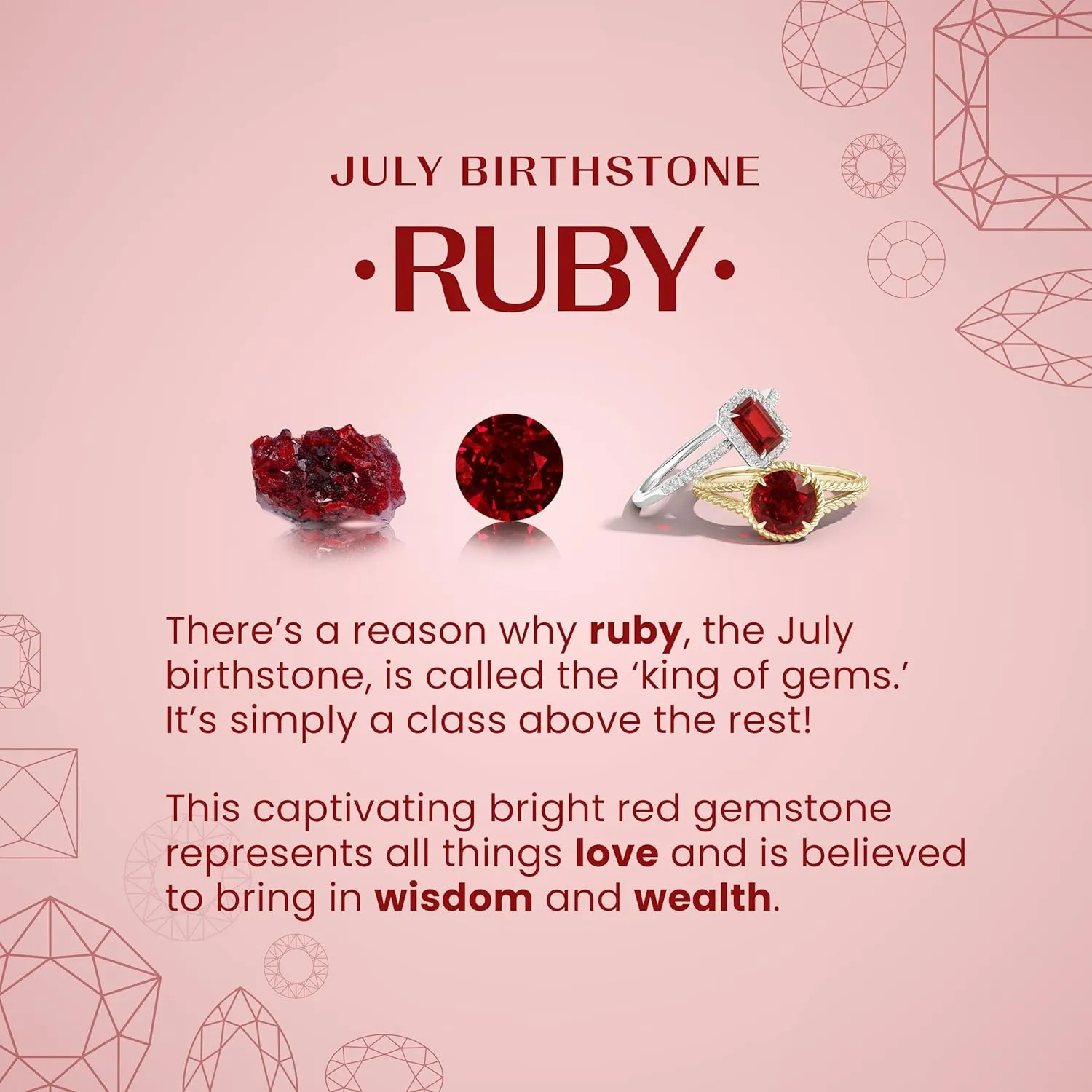 Angara Lab Grown Round Ruby and Pear Diamond Three Stone Engagement Ring in 14K Solid Gold/Platinum | July Birthstone, Birthday, Anniversary, Wedding Jewelry Gift for Women