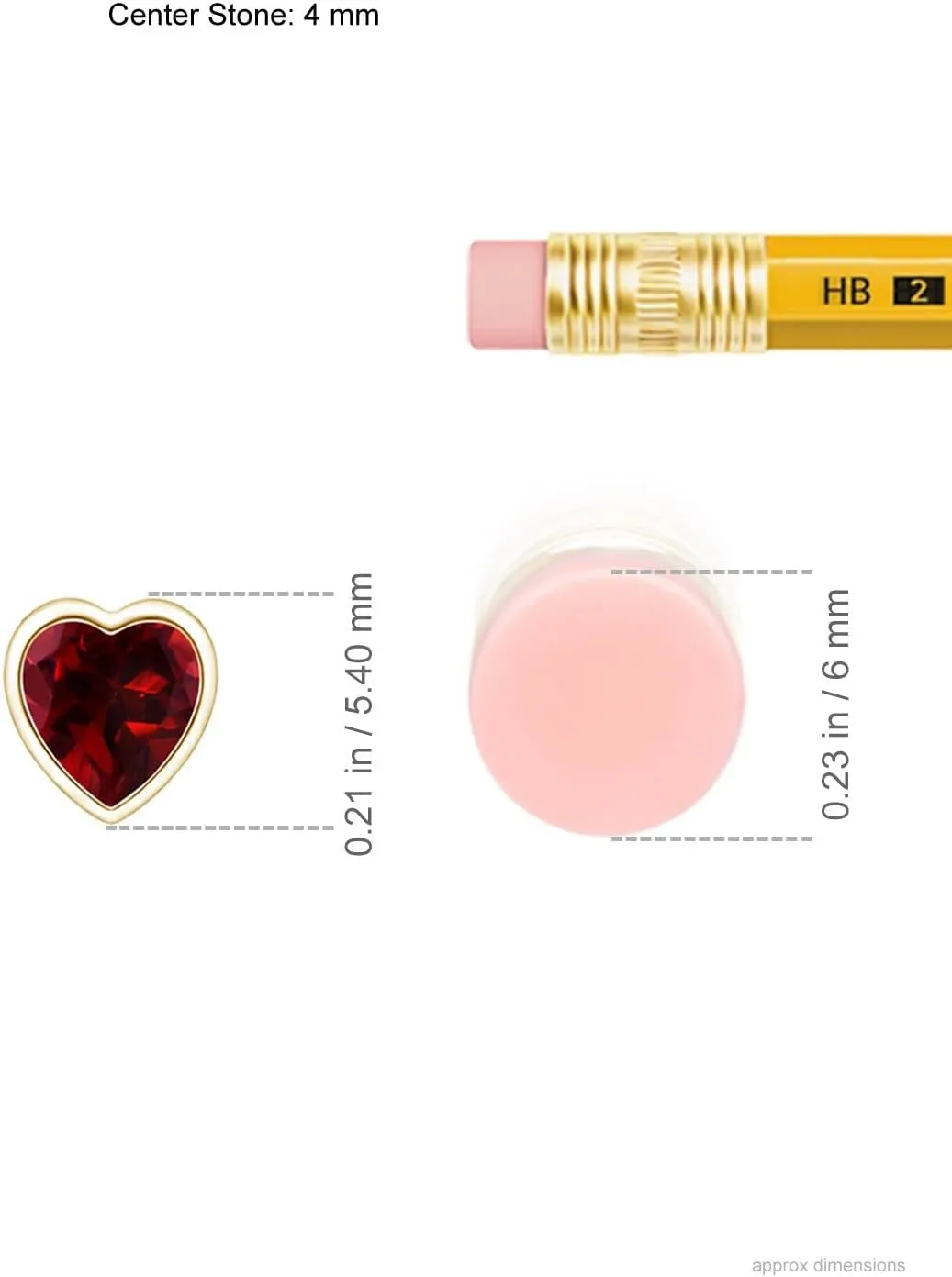 Angara Natural Bezel-Set Solitaire Heart Garnet Pendant in 14K Solid Gold/Platinum | January Birthstone, Birthday, Engagement, Anniversary, Wedding Jewelry Gift for Women