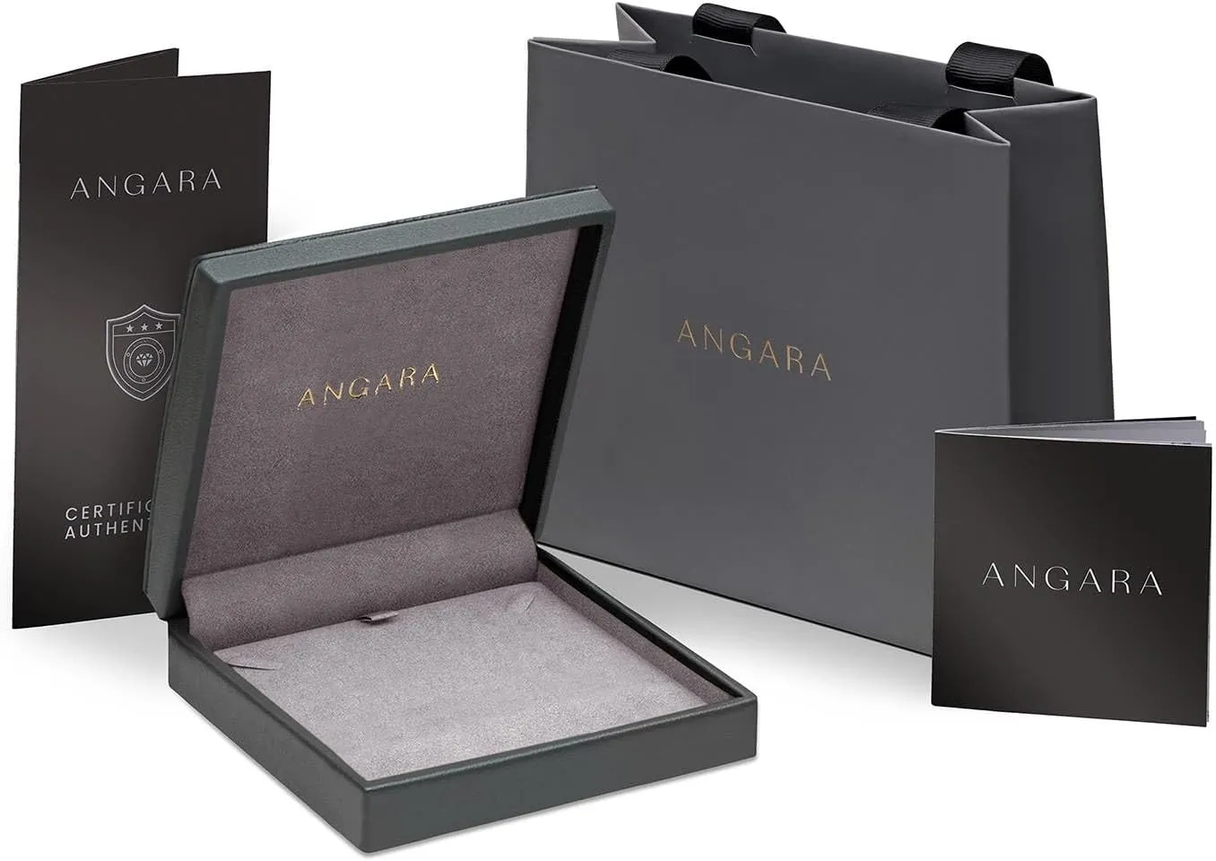 Angara Natural Diamond Heart Mother & Baby Pendant in 14K Solid Gold/Platinum | April Birthstone, Birthday, Engagement, Anniversary, Wedding Jewelry Gift for Women