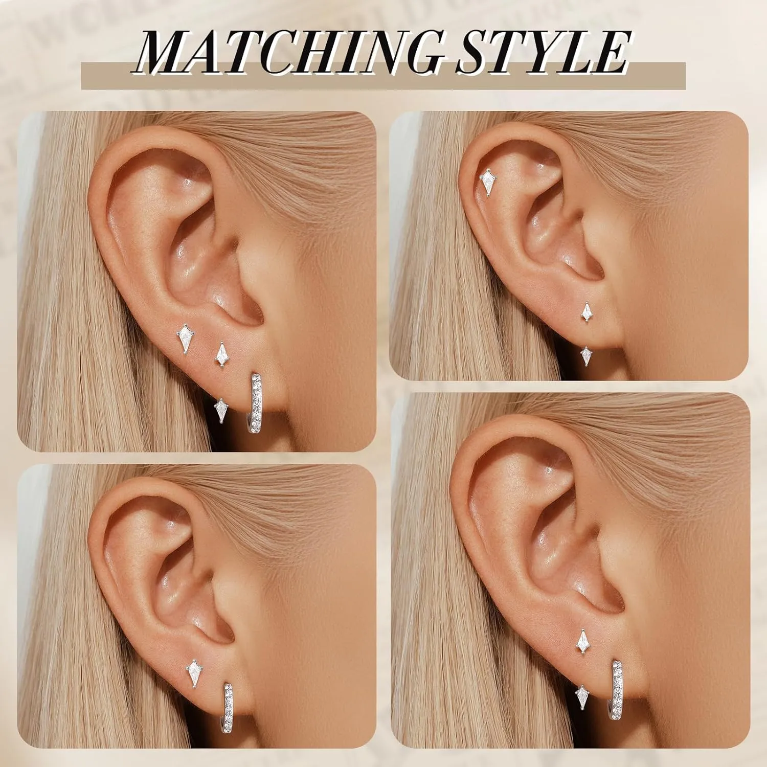 Angelady 3 Pairs Gold Hoop Earrings Set for Women, 14K Small Huggie Earring for Multiple Piercing Hypoallergenic Earring Stacks Trendy Jewelry, Dainty Sun Flower Stud Earrings for Women's Gifts