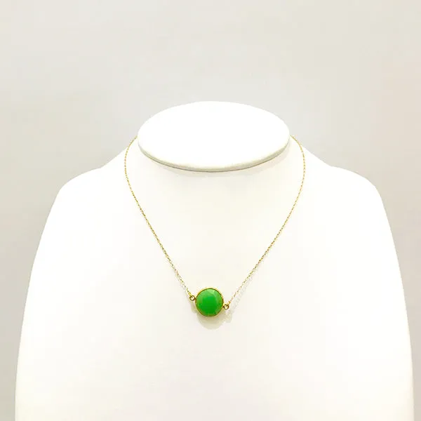 Apple Green Chalcedony Single Pendant