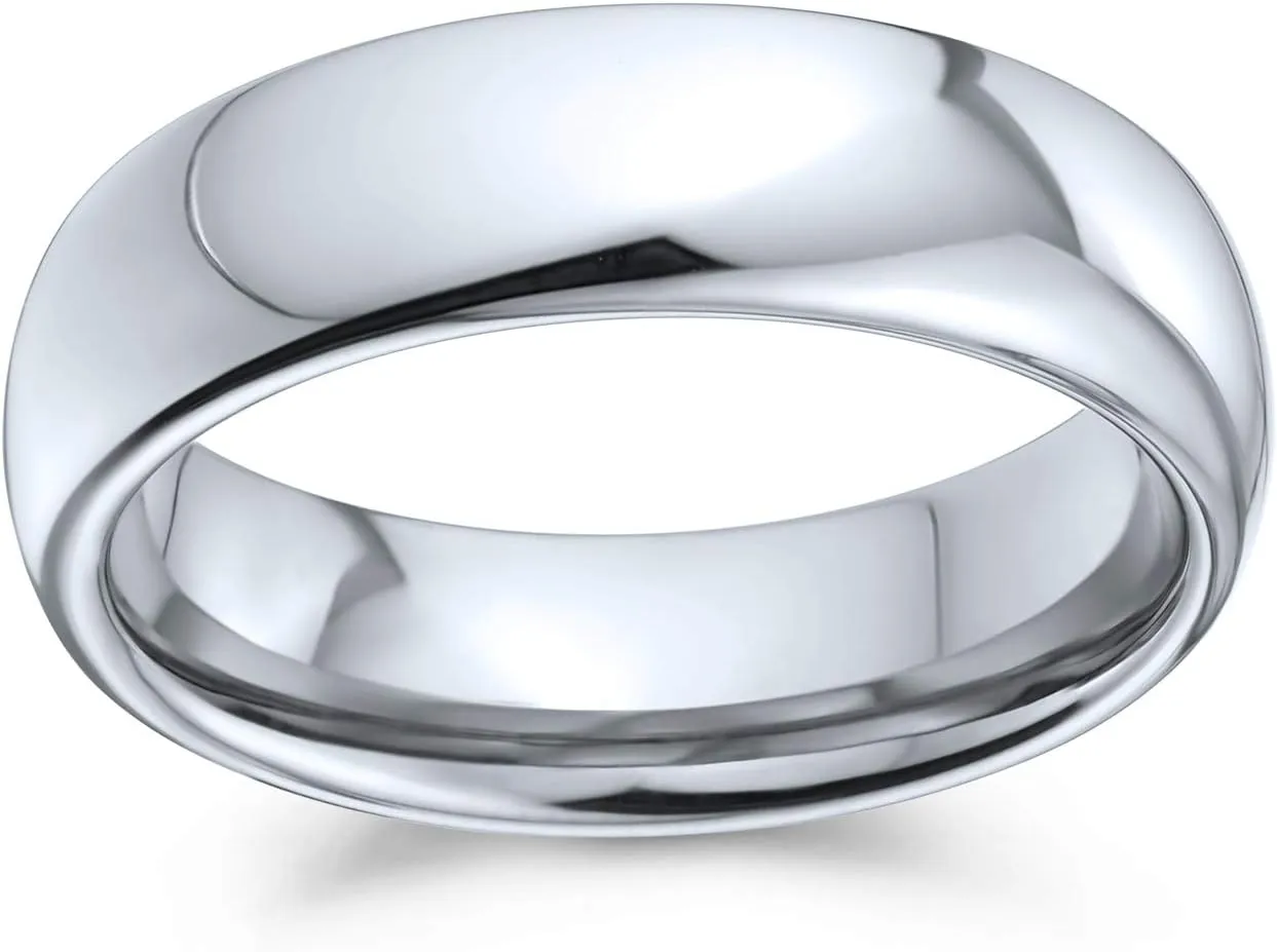 Basic Plain Simple Dome Couples Classic Black Rose Gold Plated Titanium 2-8MM Wedding Band Ring For Men Women Comfort Fit