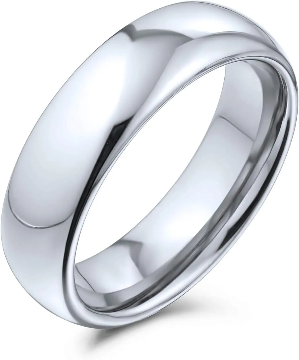 Basic Plain Simple Dome Couples Classic Black Rose Gold Plated Titanium 2-8MM Wedding Band Ring For Men Women Comfort Fit
