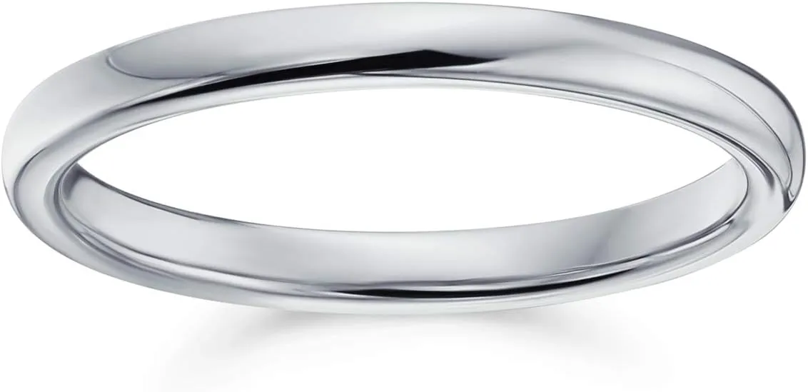 Basic Plain Simple Dome Couples Classic Black Rose Gold Plated Titanium 2-8MM Wedding Band Ring For Men Women Comfort Fit