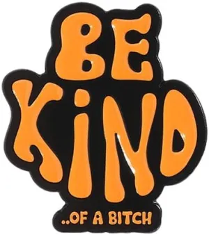 BE KIND Orange Letter Enamel Brooch Novelty Words Brooches Music Punk Lapel Pin Cute Badge Backpacks Clothing Bags Hats Shirts Decorative Accessory Jewelry for Women Girls Boys