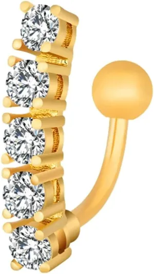 Belly Rings for Women, Short Bar Belly Ring Belly Ring Surgical Steel Classic Barbell Cubic Zirconia Belly Button Piercing Jewelry