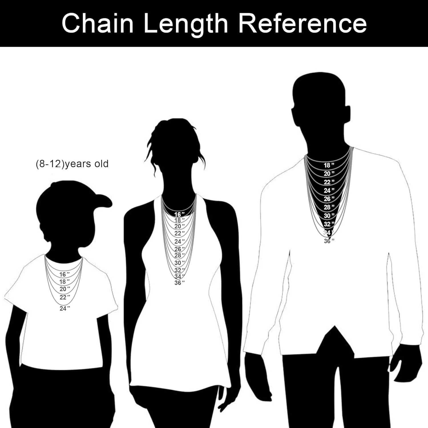 Black Square Rolo Chain Stainless Steel Round Box Chain Necklace Men Women
