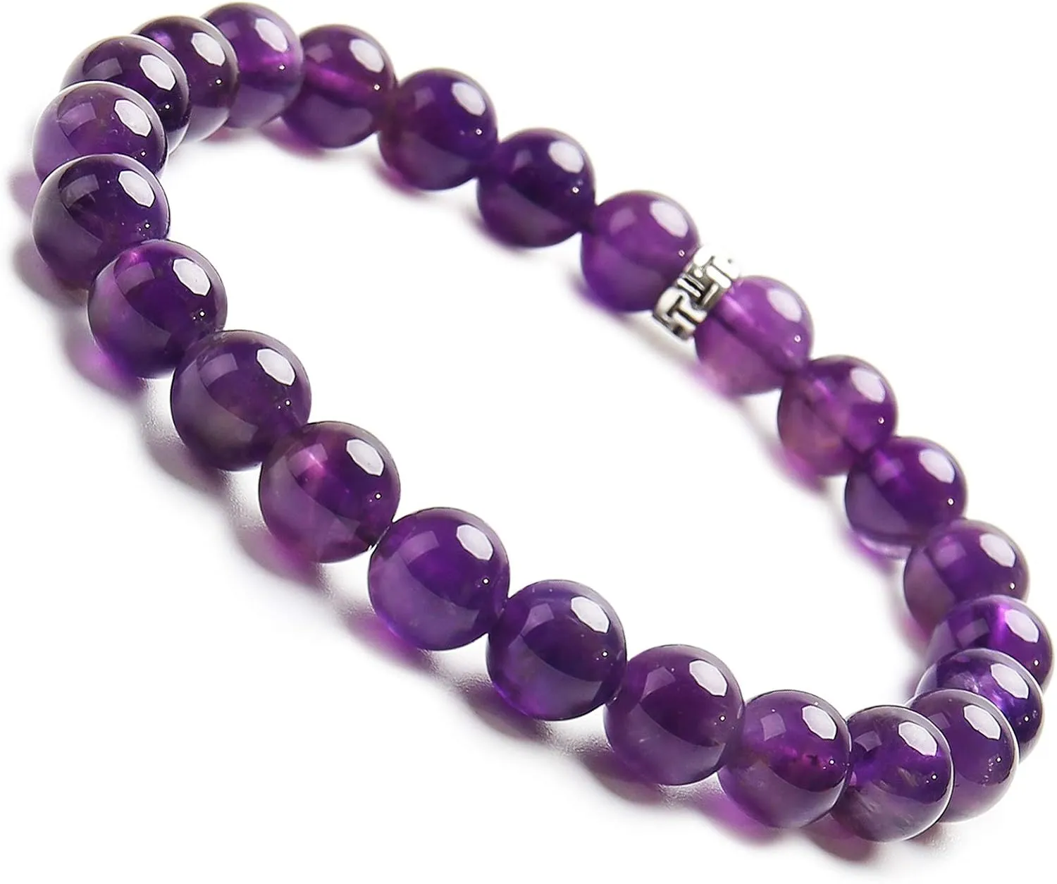 BONNY BOXX Natural Stretch Healing Gemstone Bracelet, 4/6/8mm Semi Precious Stone Bracelet for Men Women, Stress Relief Crystal Jewelry
