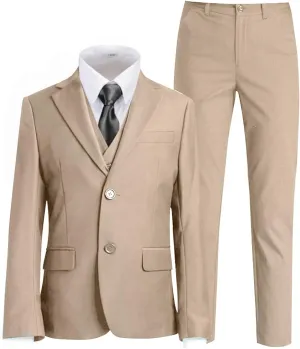 Boys Suit for Kids Tuxedo Suits for Wedding Formal Suit Set Toddler Boy Dress Outfit with Shirt and Tie