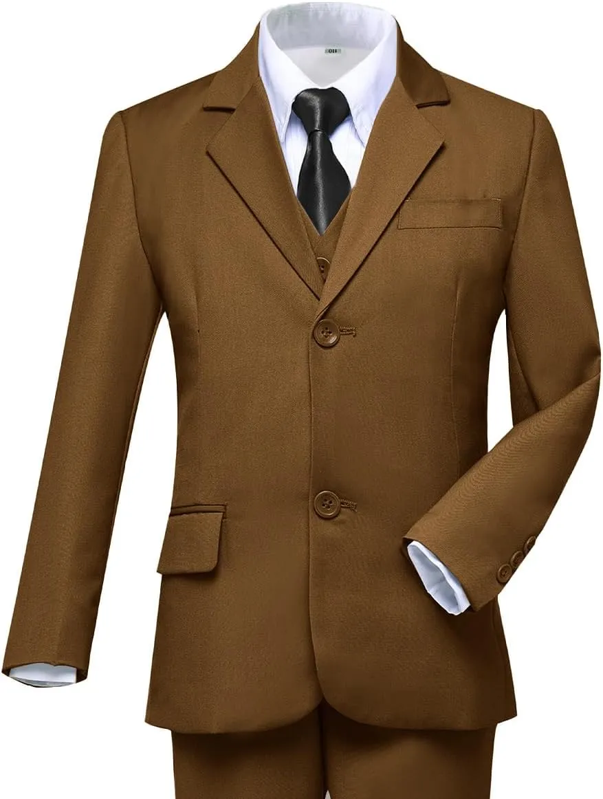 Boys Suit for Kids Tuxedo Suits for Wedding Formal Suit Set Toddler Boy Dress Outfit with Shirt and Tie