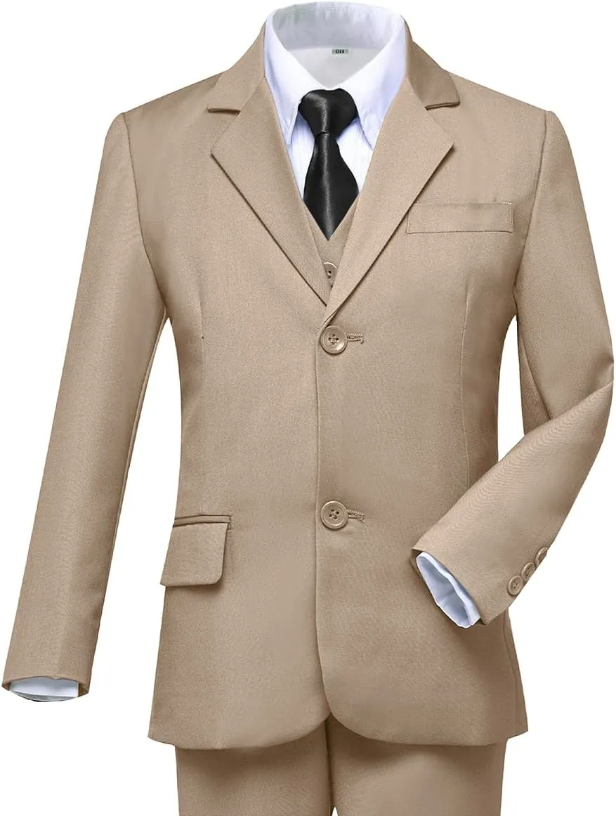 Boys Suit for Kids Tuxedo Suits for Wedding Formal Suit Set Toddler Boy Dress Outfit with Shirt and Tie