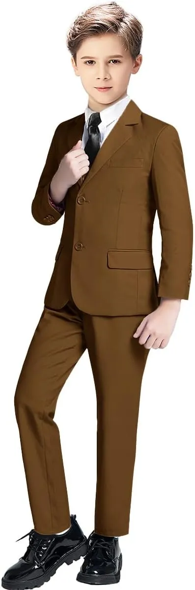 Boys Suit for Kids Tuxedo Suits for Wedding Formal Suit Set Toddler Boy Dress Outfit with Shirt and Tie