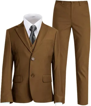 Boys Suit for Kids Tuxedo Suits for Wedding Formal Suit Set Toddler Boy Dress Outfit with Shirt and Tie