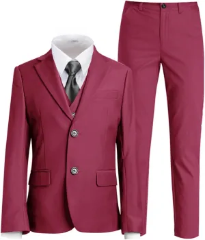 Boys Suit for Kids Tuxedo Suits for Wedding Formal Suit Set Toddler Boy Dress Outfit with Shirt and Tie