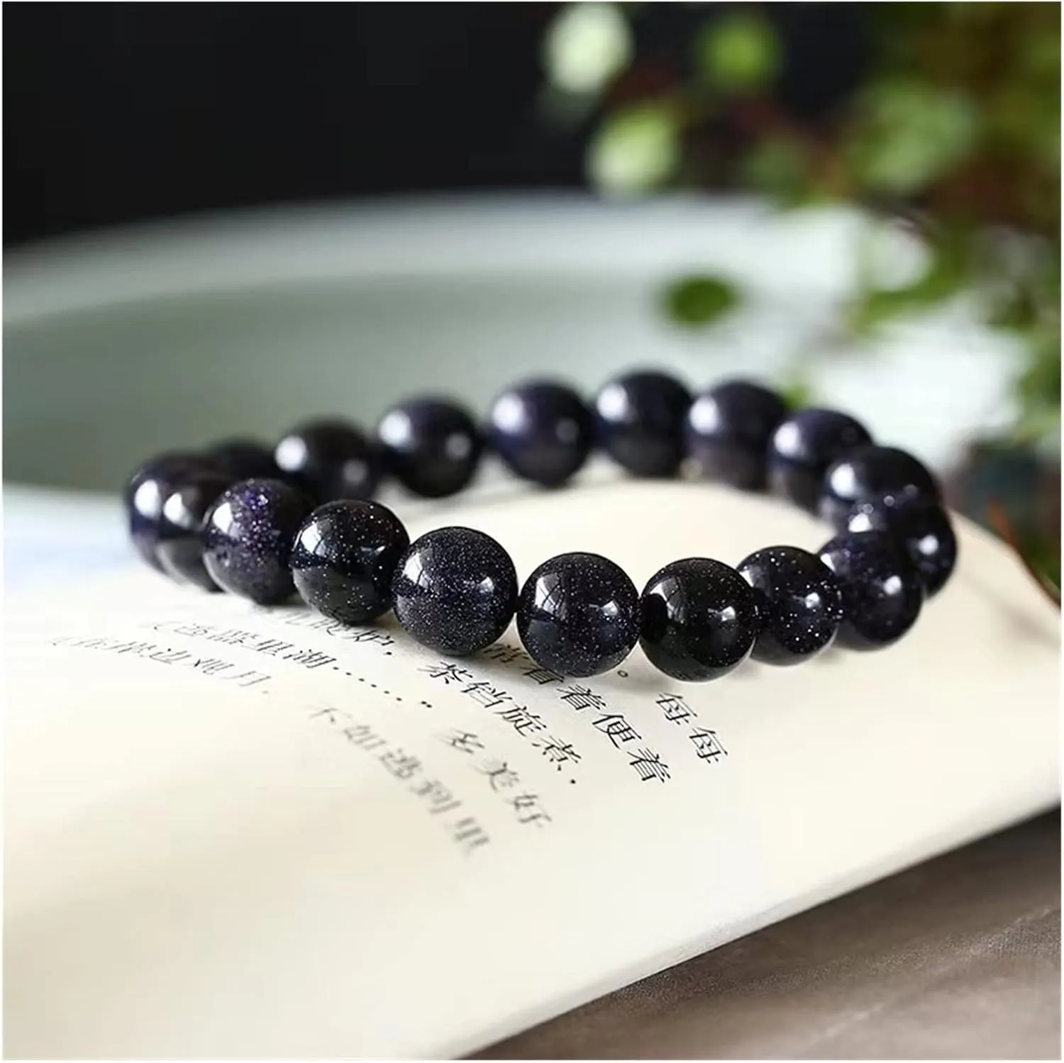 Buddhist Prayer Bead Bracelet,Buddha Meditation Beads Bangle,jewelry Natural Stone Bracelet Men Women Black Bracelet 8mm 10mm Beads 10mm beads bracelet Bracelets (Color : 10mm beads bracelet) ( Color