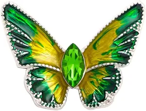 Butterfly Crystal Brooch pins Women Enamel Insect Pin Lapel Pin Safety Pin