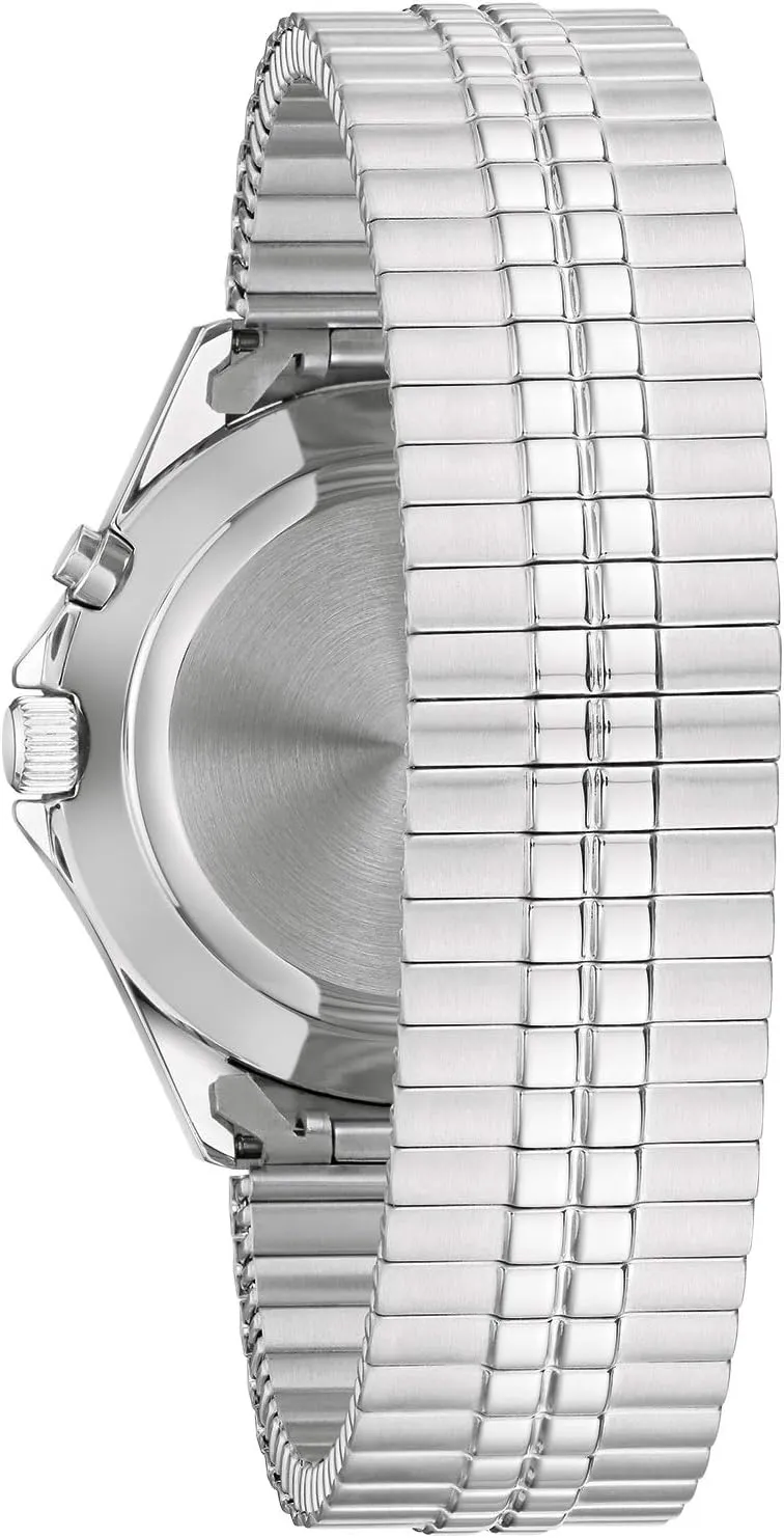 Caravelle by Bulova Men's Traditional 3-Hand Day and Date Quartz Watch, Light Up, Stainless Steel, 40mm