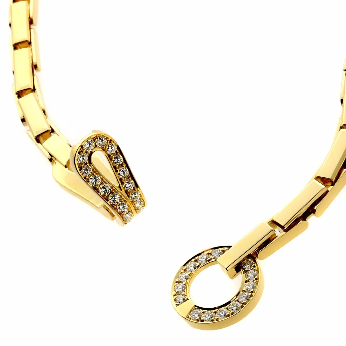 Cartier Agrafe Diamond Gold Necklace