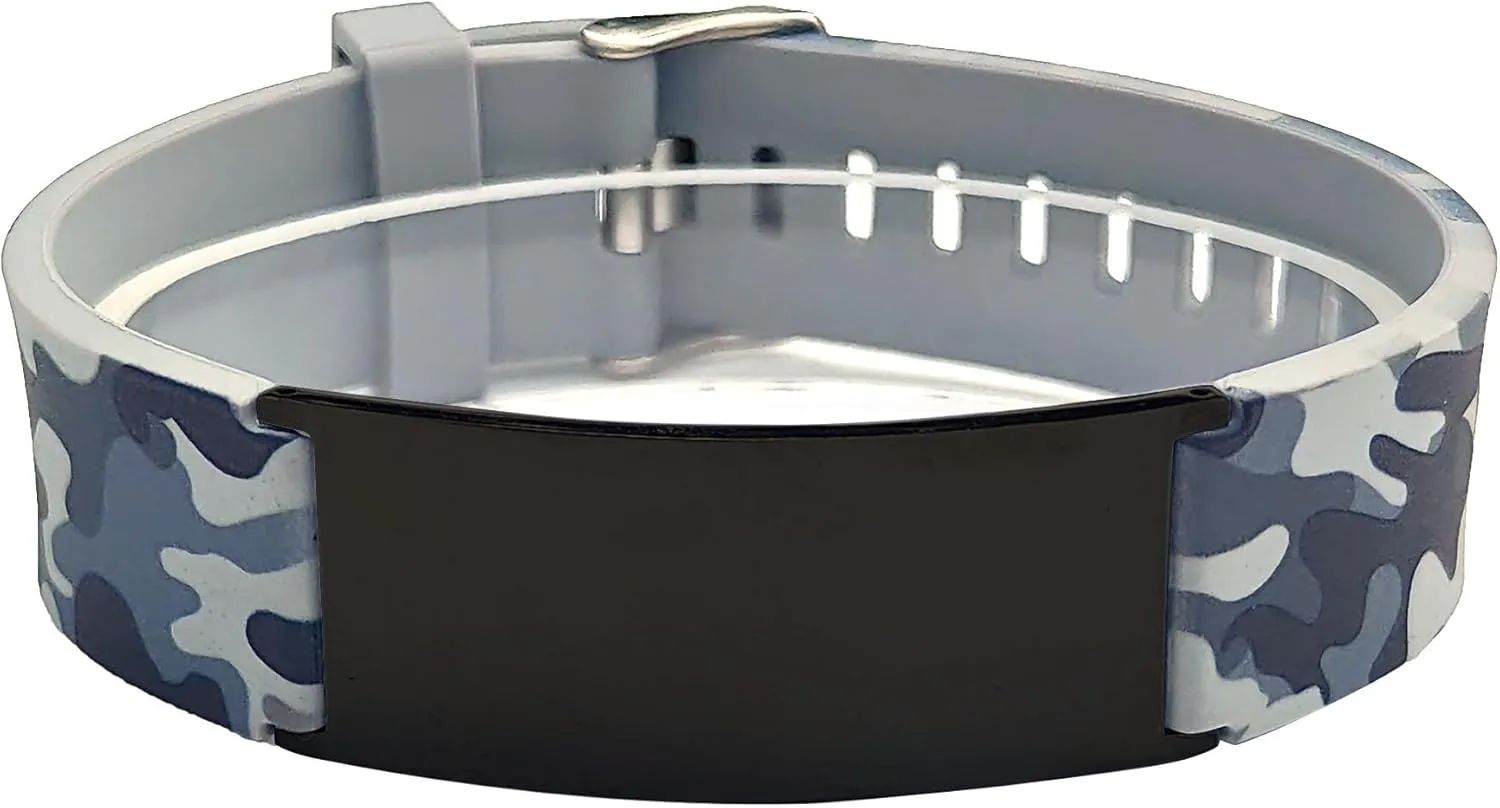 Christian Jesus Fish and Cross/Star of David Jewish/Jesus Formee Cross Specific Symbols Faith Religious Camouflage Silicone Bracelet for Men Women