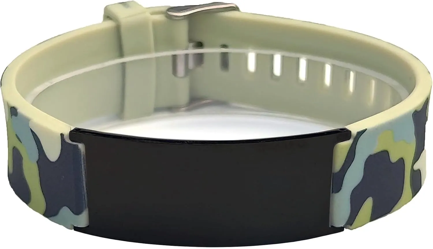 Christian Jesus Fish and Cross/Star of David Jewish/Jesus Formee Cross Specific Symbols Faith Religious Camouflage Silicone Bracelet for Men Women