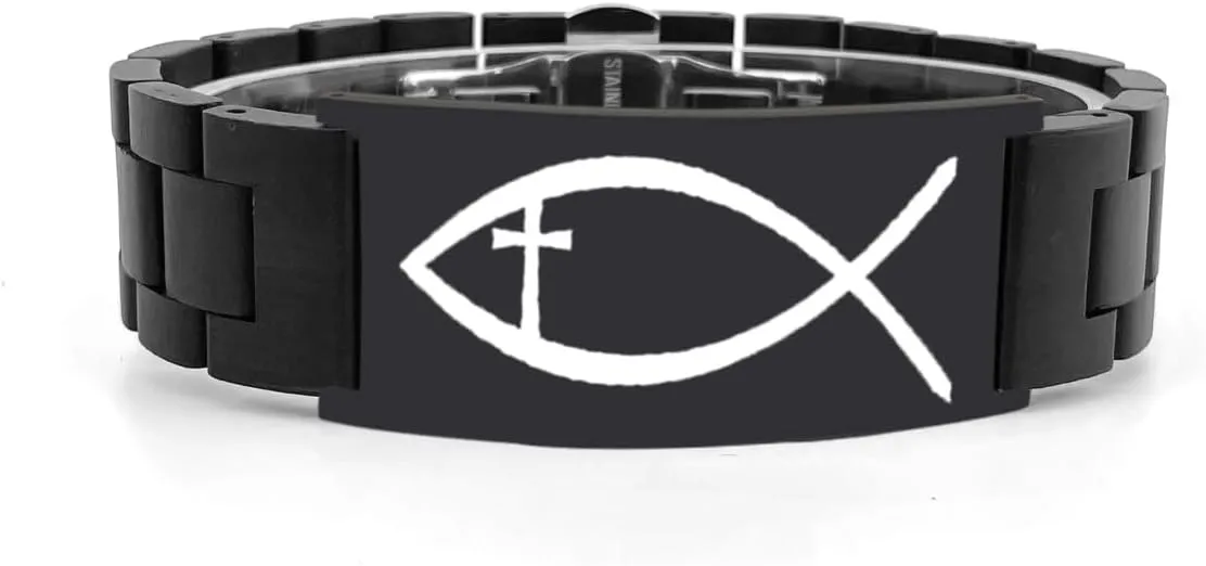 Christian Jesus Fish and Cross/Star of David Jewish/Jesus Formee Cross Specific Symbols Inspirational Faith Religious Prayer Bracelet Christmas Easter Gifts