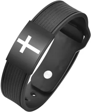 Christian Jesus Fish and Cross/Star of David Jewish/Jesus Formee Cross/Cross Specific Symbols Inspirational Faith Religious Silicone Bracelet Birthday Gifts