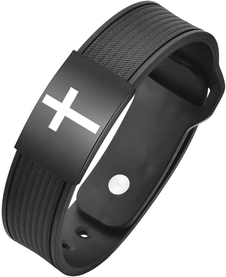 Christian Jesus Fish and Cross/Star of David Jewish/Jesus Formee Cross/Cross Specific Symbols Inspirational Faith Religious Silicone Bracelet Birthday Gifts