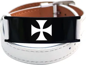 Christian Jesus Fish and Cross/Star of David Jewish/Jesus Formee Cross/Cross Symbols Inspirational Faith Religious Custom Leather Bracelet Graduation Gift