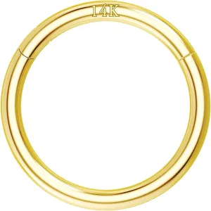 COCHARM 14K Solid Gold 18g/16g Nose Rings 16G Septum Rings Yellow Gold Tragus Helix Cartilage Conch Earring Hoops 18 Gauge Piercing Hoop