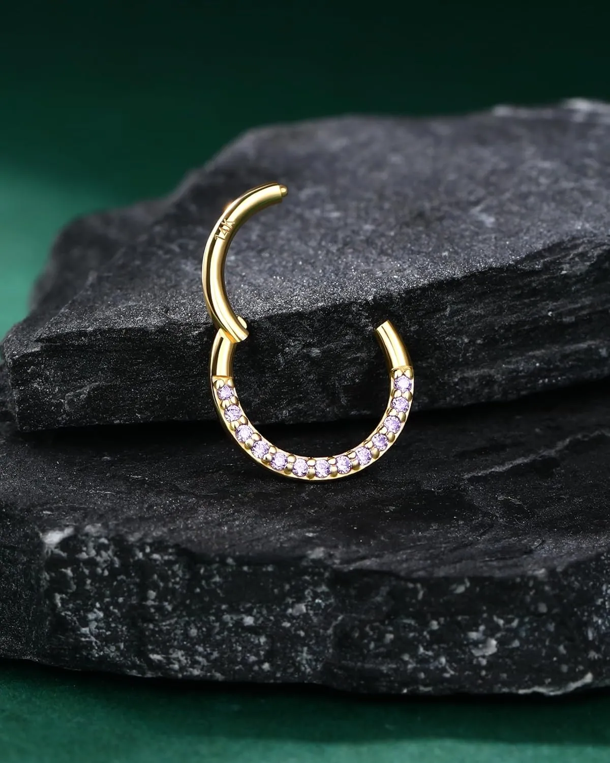 COCHARM 14K Solid Gold 18g/16g Nose Rings 16G Septum Rings Yellow Gold Tragus Helix Cartilage Conch Earring Hoops 18 Gauge Piercing Hoop