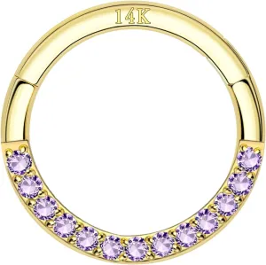 COCHARM 14K Solid Gold 18g/16g Nose Rings 16G Septum Rings Yellow Gold Tragus Helix Cartilage Conch Earring Hoops 18 Gauge Piercing Hoop