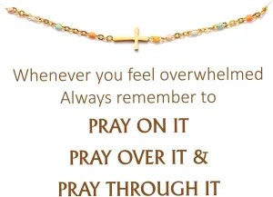 Cross Bracelet Christian Gifts for Women Teen Girls Religious Inspirational Faith bless Easter Confirmation Baptism Gifts Friend Birthday Mom Catholic First Communion Gifts for Girls Jewelry