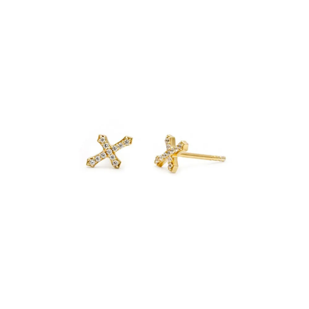 Cross Studs - CZ
