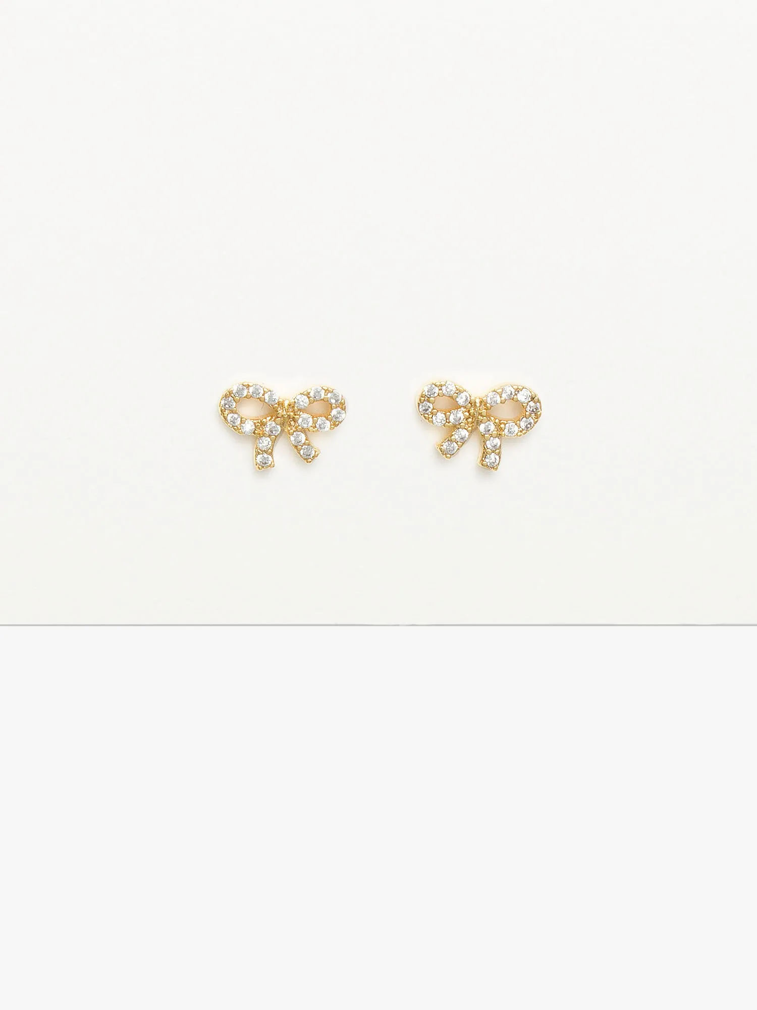 Crystal Bow Stud Earrings - Secret Box