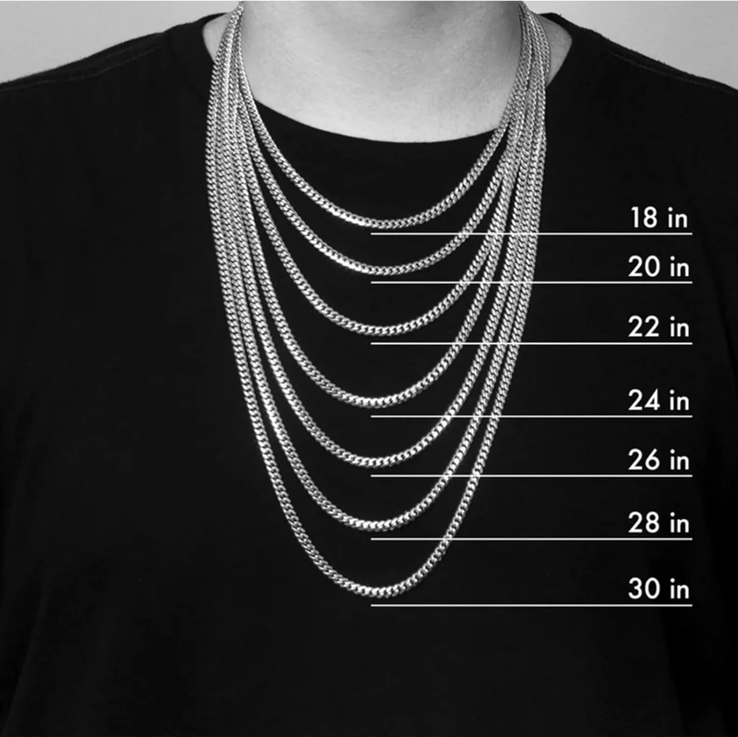 Cuban Link Chain for Men 14K/18K Gold Miami Curb Chain Durable Necklace Hip Hop Jewelry