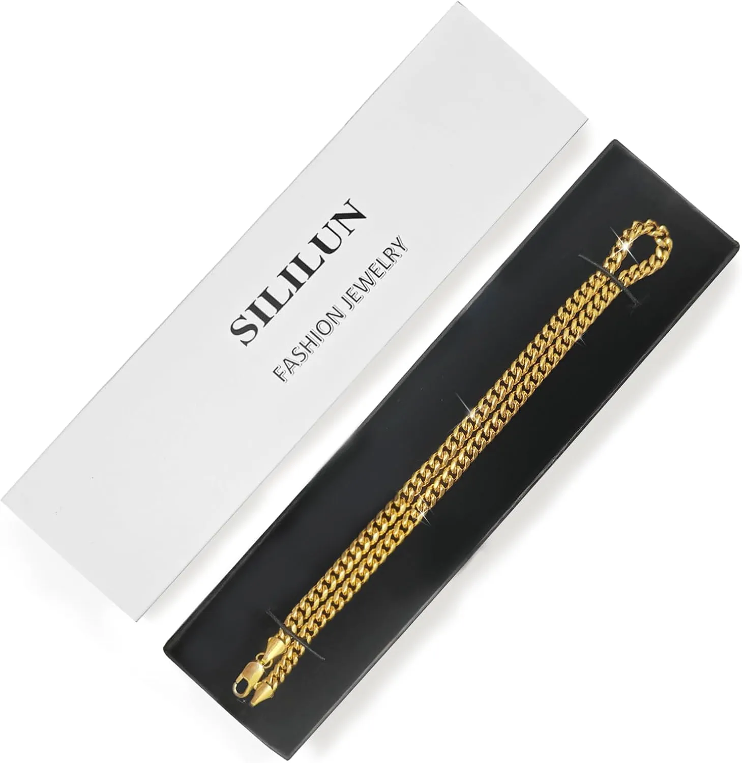 Cuban Link Chain for Men 14K/18K Gold Miami Curb Chain Durable Necklace Hip Hop Jewelry