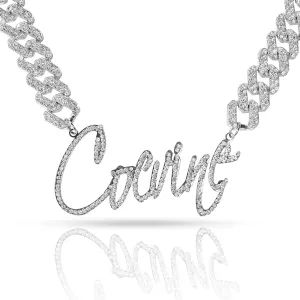 Custom Name Necklace With 12mm Rhinestone Cuban S-Link Chain Personalized Letters Pendant Zinc alloy Necklaces For Women Fashion Hip Hop Jewelry Gift