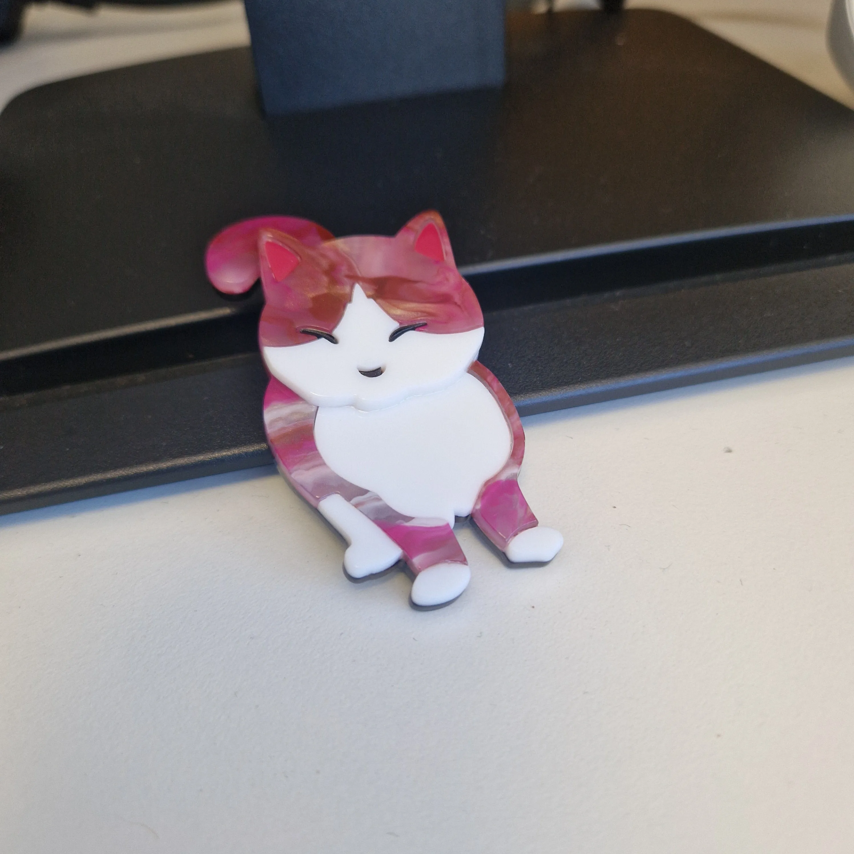 Cute Cat Handmade Acrylic Brooch