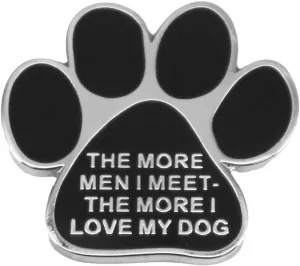 Cute Creative Black Dog Paw Print Brooch Pin For Women Teen Girls Novelty Animal Puppy Claw Brooches Button Funny Aesthetic Letter Footprints Enamel Lapel Pins Pet Lover Gifts Badges Backpacks Clothing Bags Hats Jewelry
