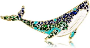 Cute Dolphin Fish Enamel Brooch Pin for Women Girls Men Whale Ocean Sea Animal Pins Clip Lapel Sweater Suit Coat Hat Badges Brooches Pins Trendy Jewelry Gifts
