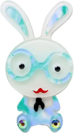 Cute Rabbit Acrylic Brooch Pin for Women Girls Bunny Animal Pet Eyeglass Pins Clip Lapel Jacket Dress Hat Suit Backpack Badge Brooches Pins Lovely Birthday Jewelry Gifts Easter