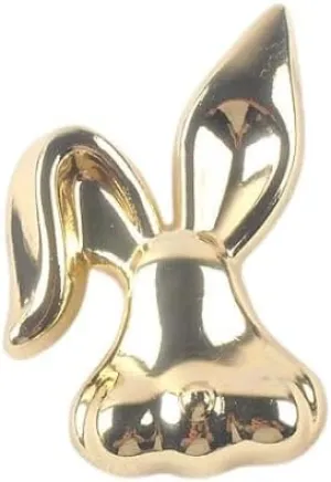 Cute Rabbit Head Lapel Brooch Pin Bunny Animal Faux Pearl Pet Pins Clip Collar Badge Suit Accessories Brooches Pins Lovely Easter Jewelry Gifts for Women Men Girls Graduation