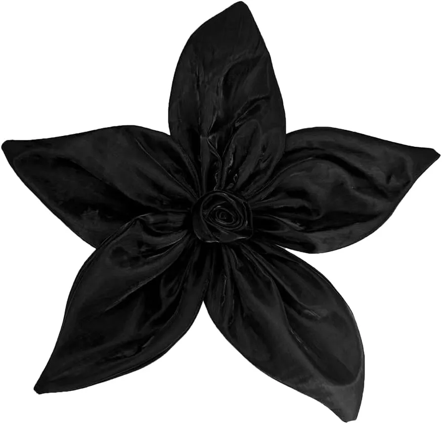 Dainty Silk Fabric Flower Brooch Pin for Women Girls Fashion Handmade Extra-Large Flowers Brooches Lapel Pins Corsage Boutonniere Elegant Wedding Holiday Festival Dress Accessories Jewelry