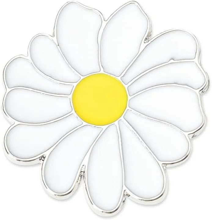 Daisy Flower Brooch Pins for Women Girls White Daisy Flowers Brooch Pin for Clothes Daisy Brooches and Pins for Women Granddaughter Christmas Birthday Gift