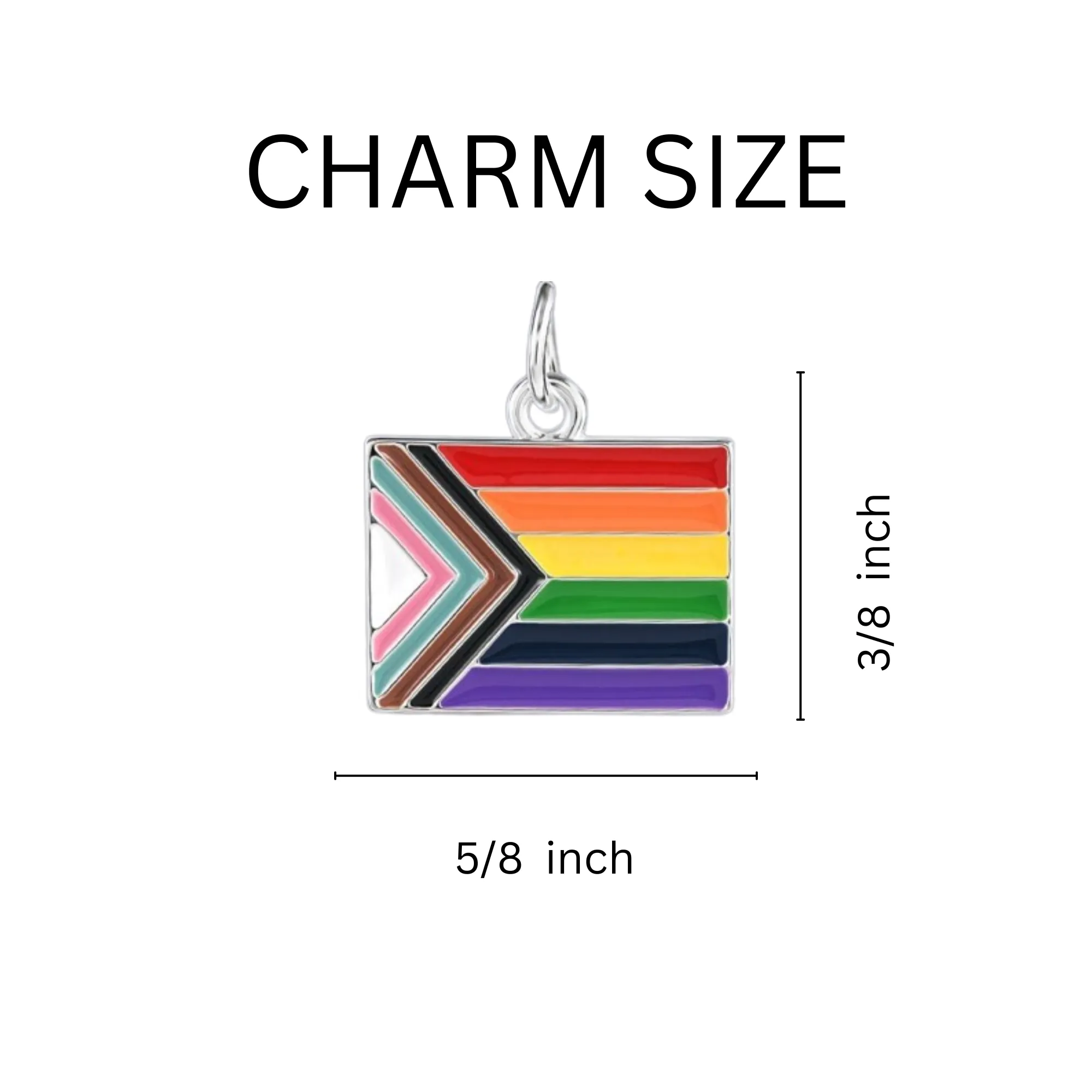 Daniel Quasar Flag Charm on Black Cord Bracelets