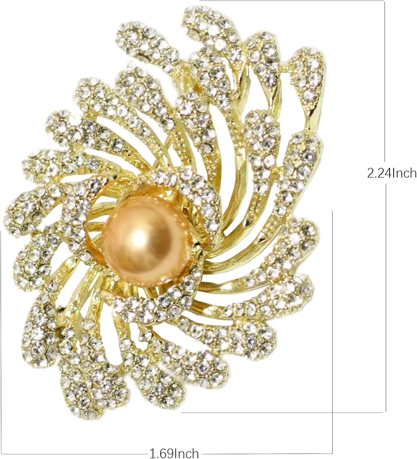Elegant fireworks Corsage Brooches Jewelry for Women Fashion Pearl Costume Broaches and Pins