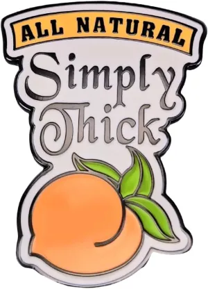 Enamel Pin,All Natural Simply Thick Peach Lapel Pin,Humorous Body - Positivity And Self - Acceptance Badge,Gift For Co-Workers Teens Friends,DIY Decor,Jacket Canvas Bag Backpack Accessory