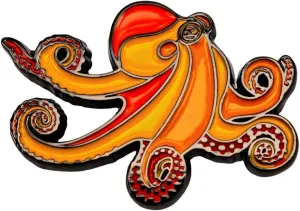 Enamel Pin,Cute Cartoon Octopus Lapel Pin,Novelty Marine Life Brooch,Gift For Teens Students Seafood Lovers Friends,DIY Decor,Denim Jacket Canvas Bag Backpack Shirt Hat Accessory